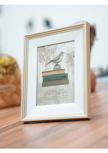 Çizgili Krem Beyaz 13 x 18 cm Resim Çerçevesi fırsatları