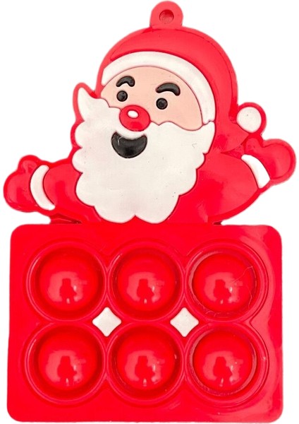 Imha Edici Parmak Balonu Eğlenceli Oyuncaklar Noel Baba Anahtarlık Sınır Ötesi Çimdik Eğlenceli Noel Çekicilik (Yurt Dışından)