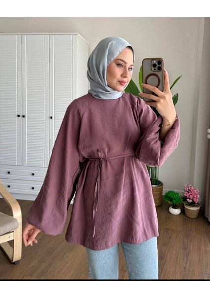 Modal Kumaş Balon Kol Tunik