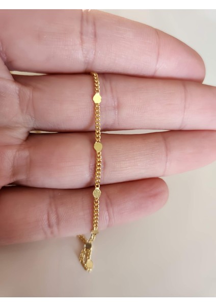 Pul Pullu Damga Zincir Model Altın Kaplama Şahmeran