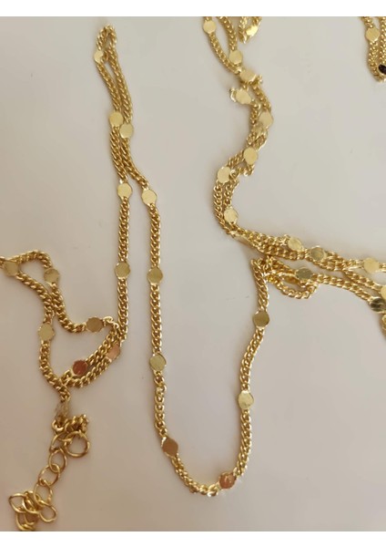 Pul Pullu Damga Zincir Model Altın Kaplama Şahmeran