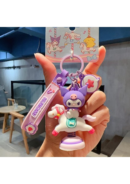 Sanrio Kurome Bebek Anahtarlık Kadın Sevimli Tamagotchi Köpek Peluş Kamera Biblolar (Yurt Dışından)