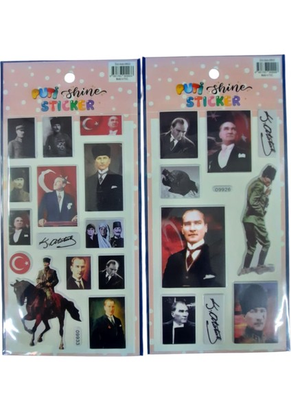 Stıcker Kabartmalı Atatürk 2 Li Set