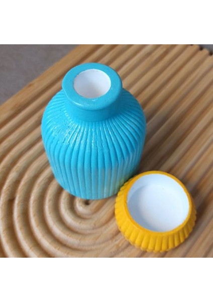 1733 El Yapımı Vazo ve Tealight Mumluk 2'li Dekoratif Set
