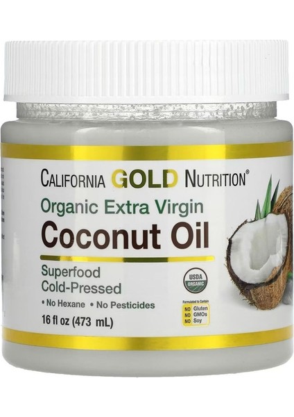 Superfoods, Soğuk Sıkım Organik Sızma Hindistan Cevizi Yağı, 473 ml