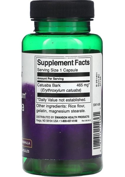 Catuaba Bark Full Specktrum , 465 mg 60 Kapsül fiyatları
