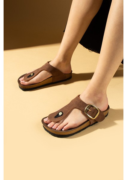 Kadın Parmak Arası Terlik Düz Taban Pu Malzeme