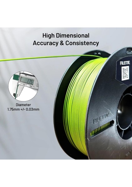 Pla+ Filament 1.75MM 1 kg - Haki Yeşili fiyatları