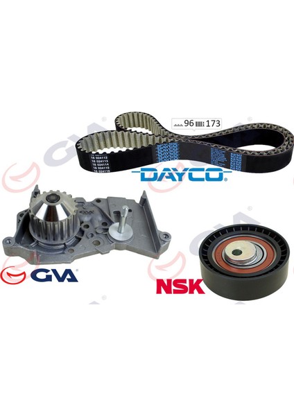 Devirdaimli Eksantrik Gergi Kiti 096X173 Dacia Logan 1.4-1.6 04-Sandero 1.4-1.6 08-Dokker 1.6 16V 119A08413R Gnzrz