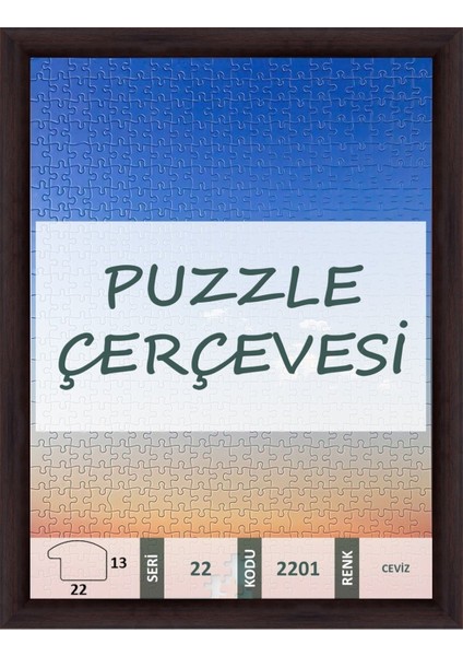 600 Parça Puzzle Çerçevesi - 2201 - Ceviz - Antireflekte Pvc Camlı fiyatları