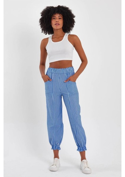 Alexandergardı Paçası Büzgülü Jogger Pantolon (B23-0065)