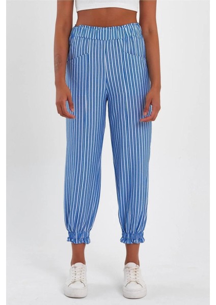 Alexandergardı Paçası Büzgülü Jogger Pantolon (B23-0065)