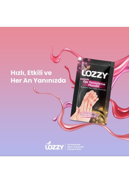 Asetonlu Oje Temizleme Mendili - 100 Adet-Tekli - Naıl Polısh Remover