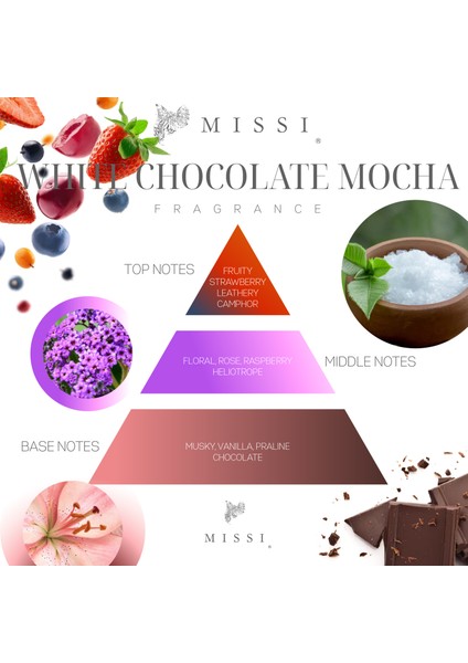 Üfleme Cam Ahşap Fitilli White Chocolate Mocha Vegan Mum(140 gr) modelleri