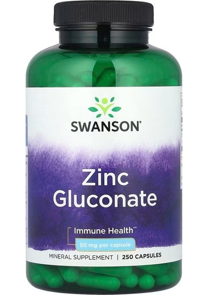Zinc Glukonat, 50 mg , 250 Kapsül. Usa Menşei.dmmedicine 'den