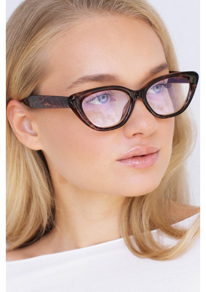 Asude Leopard Mavi Işık Koruyucu Gözlük