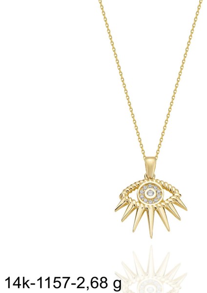 Minik Göz Özel Tasarım Çok Şık 14 Ayar Altın Kolye fiyatları