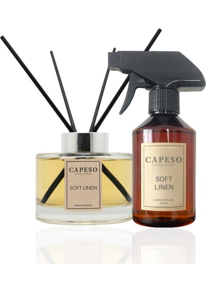 Soft Linen Müge Çiçeği Oda Kokusu Seti 150 ml Çubuklu Oda Kokusu + 250 ml Oda Spreyi