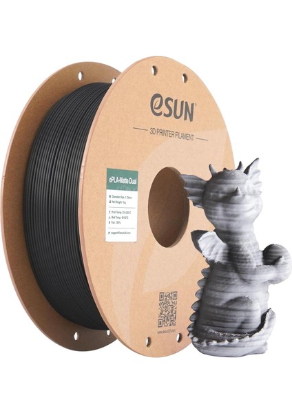 Epla-Matte Dual Siyah Beyaz Filament 1.75 mm 1 kg