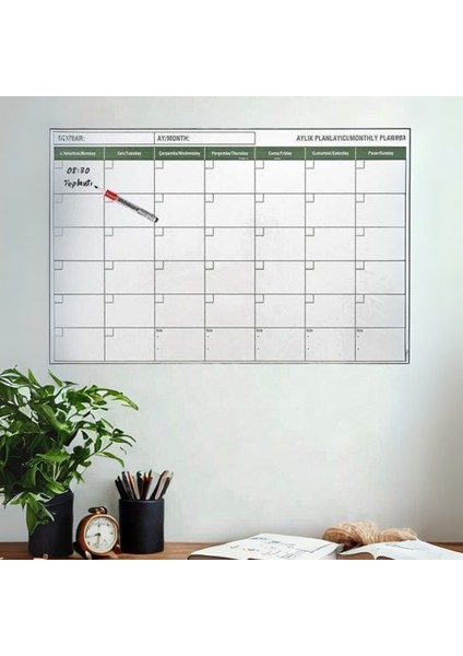 Bakgelal Aylık Yaz-Sil Planlayıcı Takvim – 85X56 cm Duvar Tipi, Beyaz Tahta Özellikli Yeniden Yazılabilir Aylık Planlayıcı Takvim modelleri