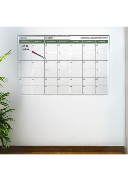 Bakgelal Aylık Yaz-Sil Planlayıcı Takvim – 85X56 cm Duvar Tipi, Beyaz Tahta Özellikli Yeniden Yazılabilir Aylık Planlayıcı Takvim indirimleri