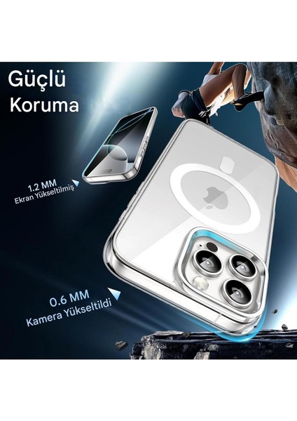 Apple iPhone 16 Pro Max Şeffaf Magsafe Kılıf Mtl Aksesuar