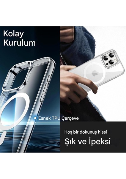 Apple iPhone 16 Pro Max Şeffaf Magsafe Kılıf Mtl Aksesuar