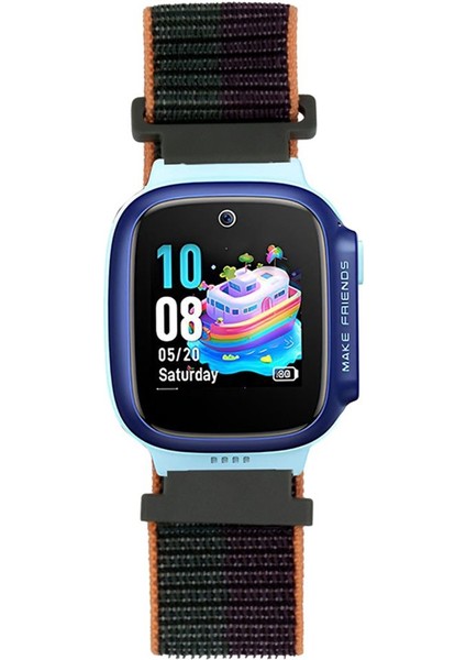 Huawei Watch Gt5 41MM Sah Krd-03 18MM Çocuklara Özel Hasır Kordon - Koyu Yeşil-Mor