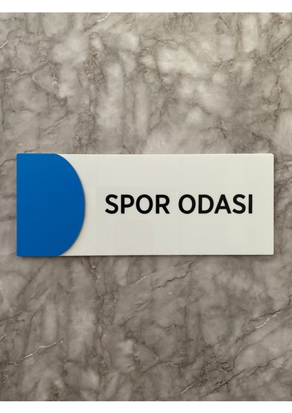 Ortaokula Uygun Renk Spor Odası Uyarı Levhası