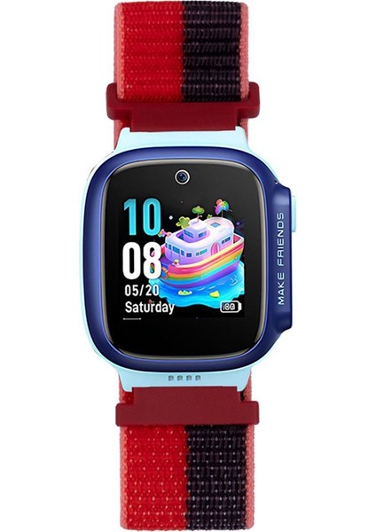 Huawei Gt4 41MM Sah Krd-03 18MM Çocuklara Özel Hasır Kordon - Mavi-Siyah fiyatları