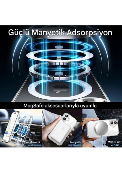 Apple iPhone 16 Şeffaf Magsafe Kılıf Mtl Aksesuar