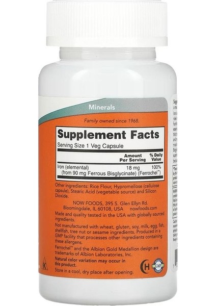 Iron Demir, 18 mg , 120 Veg. Kapsül.usa Menşei.dmmedicine 'den fiyatları
