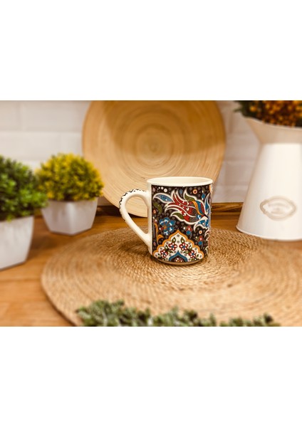 El Yapımı Seramik Kupa Organik Boya Lale Figürü fırsatları