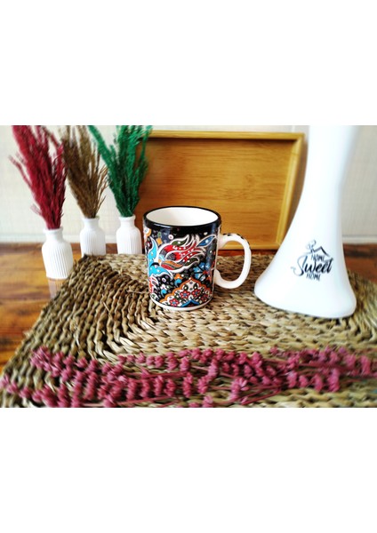 El Yapımı Seramik Kupa Organik Boya Lale Figürü indirimleri