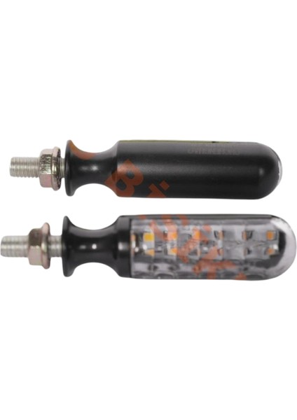 Kayan LED Sinyal (Sarı Işık) (Takım) (Siyah) (1013L-Y) E Belgeli