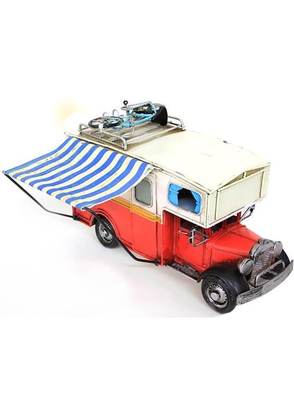 Dekoratif Metal Karavan Tenteli Vintage Biblo Ev Ofis Hediyelik