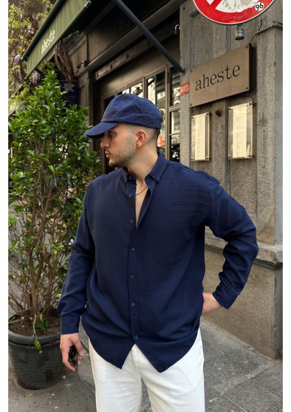 Napas Erkek Oversize Keten Görünümlü Gömlek fiyatları