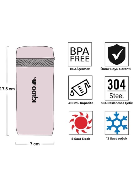 Squid Termos 410ML-PEMBE