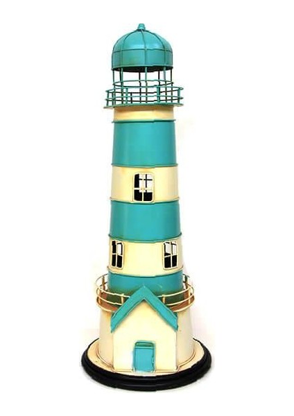 Dekoratif Metal Deniz Feneri Kumbara Vintage Biblo Hediyelik
