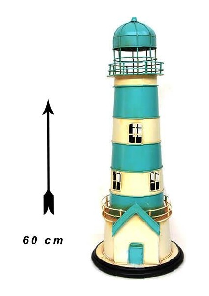 Dekoratif Metal Deniz Feneri Kumbara Vintage Biblo Hediyelik