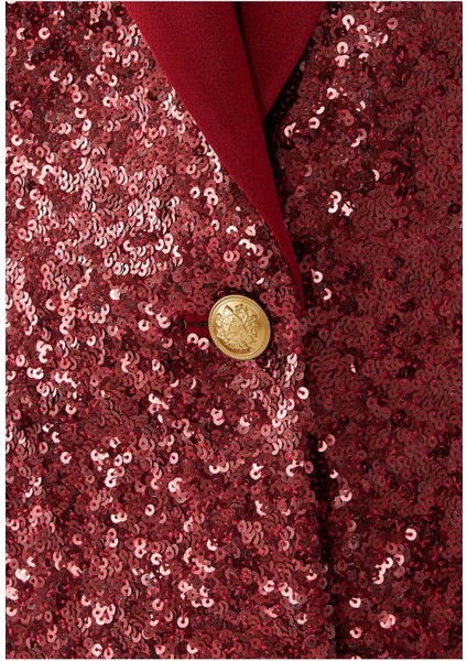 Kırmızı Payetli Blazer Ceket fırsatları