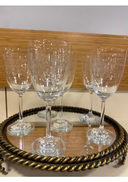 Kadeh Kendinden Desenli Made In Italy Cerve Büyükboy 6!Lı fırsatları