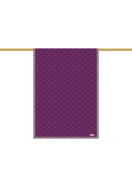Mor Zincir Monogram Desen Ipek Şal fiyatları