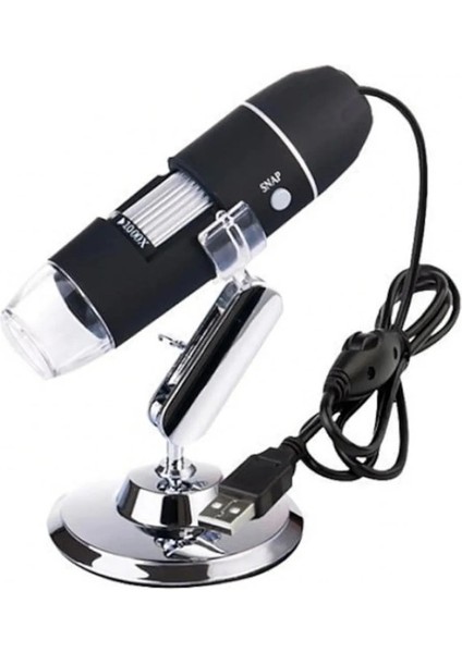 1600X USB Dijital Mikroskop Kamera Endoskop 8 LED Büyüteç Metal Standı