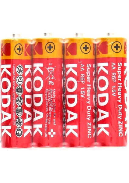 Kodak Aa Pil Super Heavy Duty Çinko Karbon Kalem Pil 60 Adet