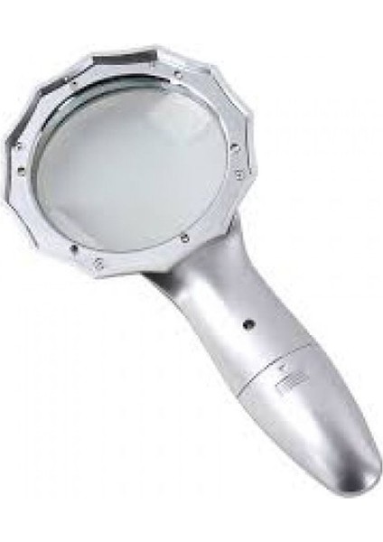 4x 6 LED Işık Aydınlatma 75MM Optik Lens El Büyüteç