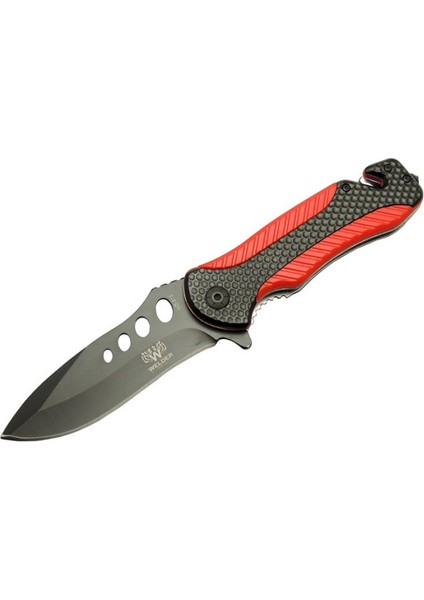 Kurtarma Çakısı Kırmızı 22 Cm Yarı Otomatik