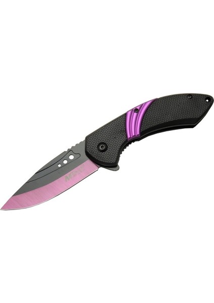 4211 Mor Kamp Çakı 20cm- Yarı Otomatik, Oluklu