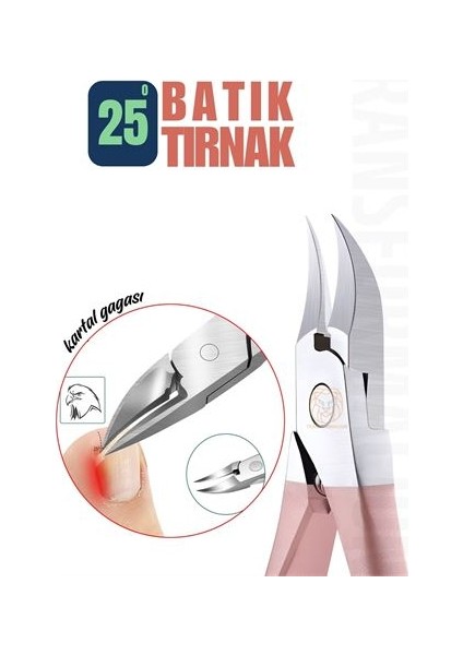 Tırnak Batık Makası Pedikür Makası Tungsten Çelik Profesyonel