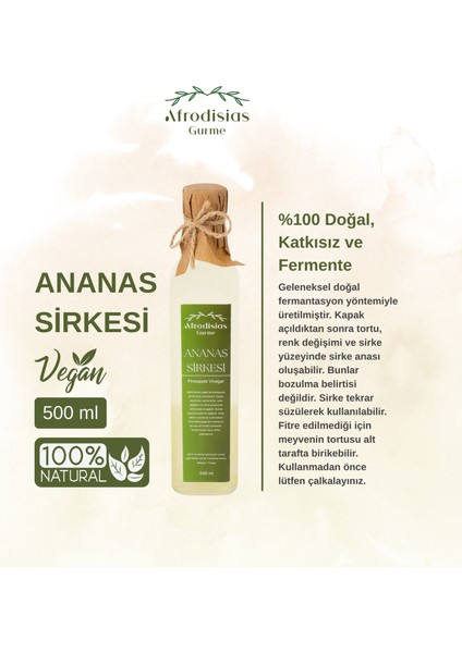 Ananas Sirkesi 500 ml - Katkısız Doğal Fermantasyon (Pineapple Vinegar) fırsatları